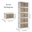 NLDD's 5-Tier Stackable Cabinet Organiser: Collapsible Storage Boxes with Lids & Doors, Versatile, Dustproof for Every Room, Kitchen, Security