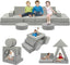 22Pcs Modular Kids (4 Years Above) Play Couch - Kids Couch for Playroom Bedroom Living Rooms Toddler Sofa for Inspiring Child Creativity，Children Convertible Sofa Foam Couch