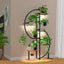 S-Shaped 63" Tall Plant Rack 7 Tiered Indoor with Grow Lights