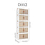 NLDD's 5-Tier Stackable Cabinet Organiser: Collapsible Storage Boxes with Lids & Doors, Versatile, Dustproof for Every Room, Kitchen, Security