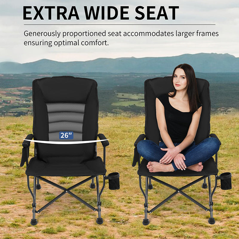 500lbs Weight Capacity Foldable Oversized Camping Chair for Outdoor.