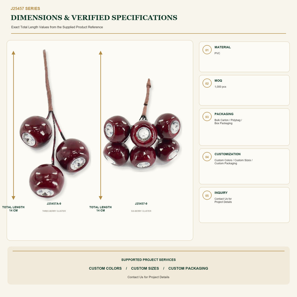 J25457 total length and specifications