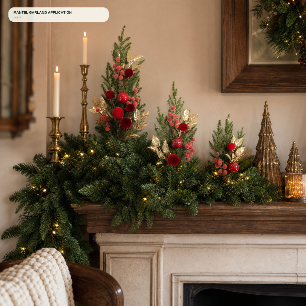 J6067P mantel and garland application