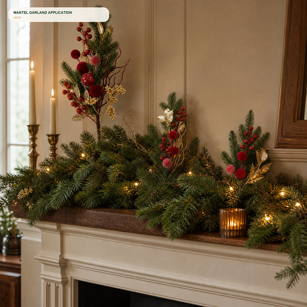 J6072P mantel and garland application