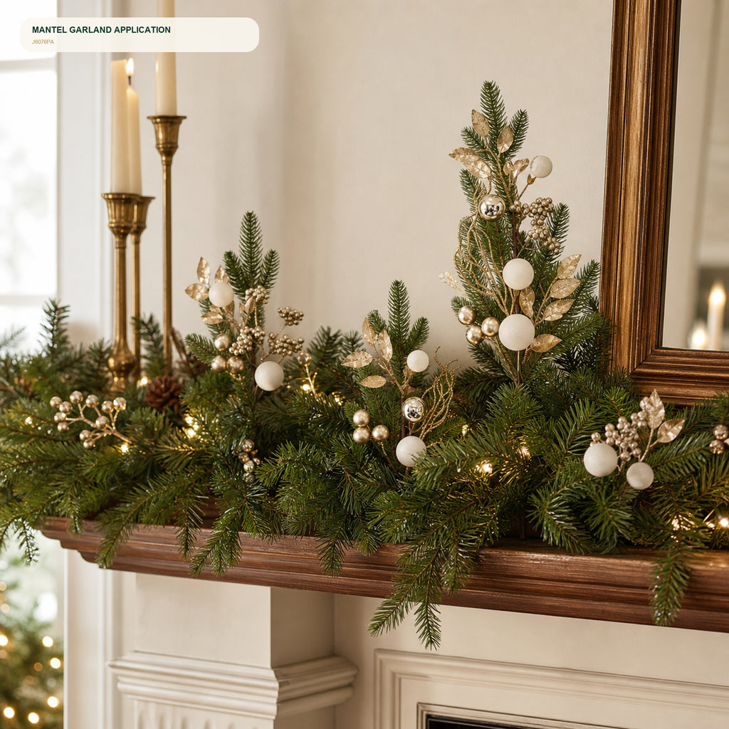 J6076PA mantel and garland application