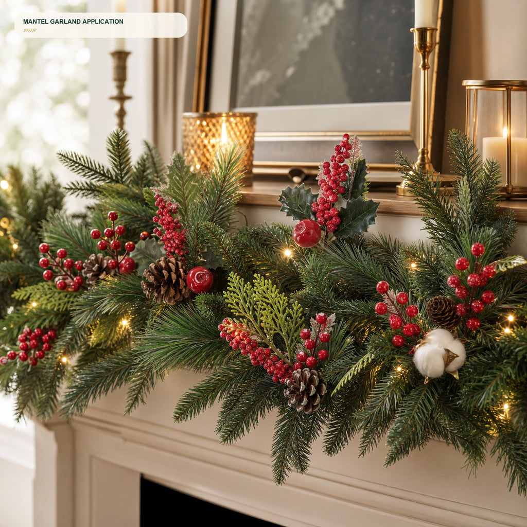 J6093P mantel and garland application