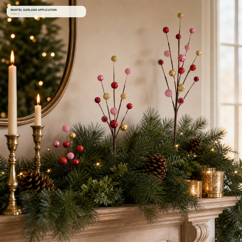 J6109P-1A mantel and garland application