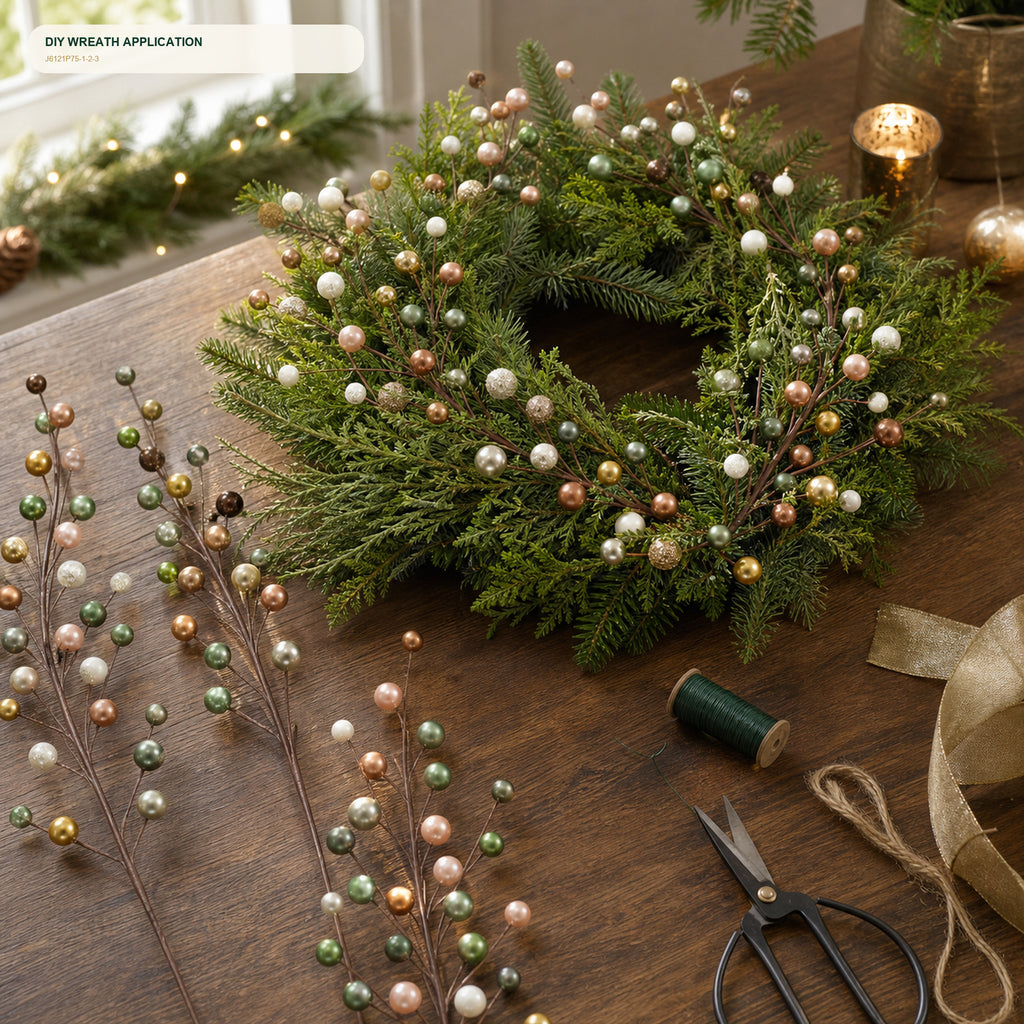 J6121P75-1-2-3 wreath DIY application