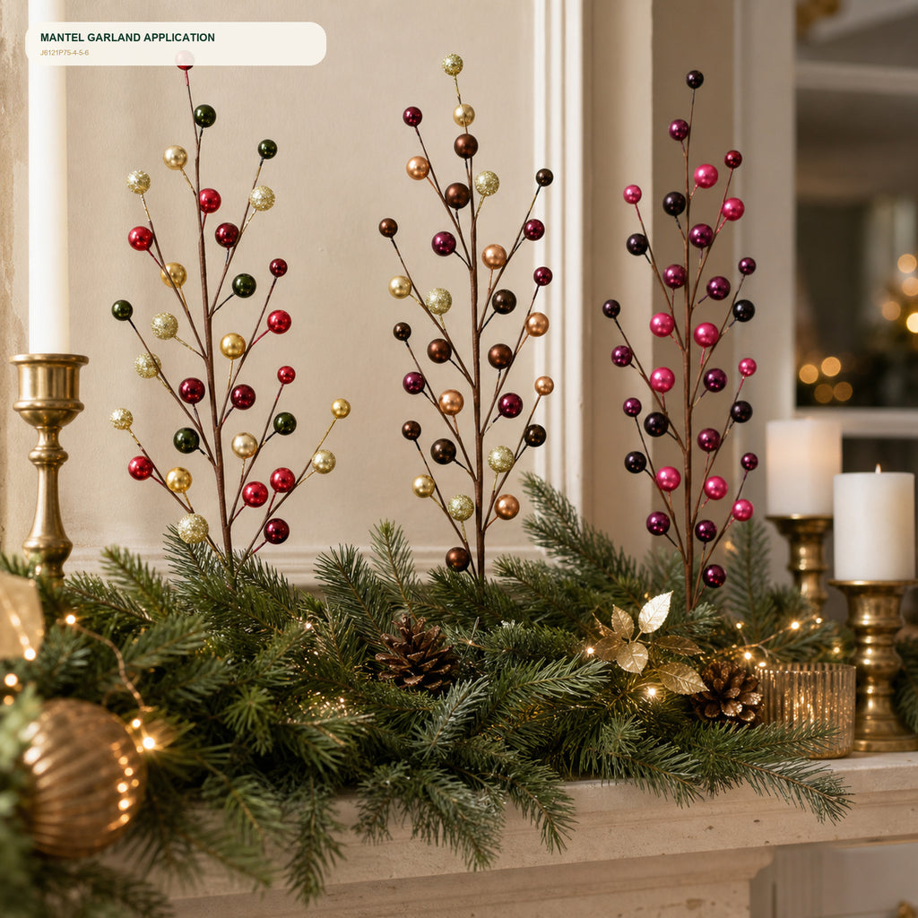 J6121P75-4-5-6 mantel and garland application