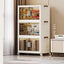 3-Tier Double-Door Foldable Wardrobe With Wheels Storage Box.