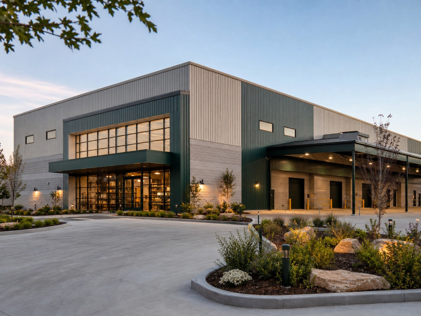 Concept visualization of a modern seasonal decor manufacturing facility